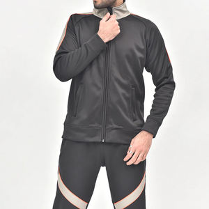 Conjuntos Deportivos Personalizados de Alta Calidad para Hombre, Ropa Deportiva Ajustada, Chaqueta de Manga Larga de Poliéster para Correr y Gimnasio, Pantalones Deportivos Lisos - Product Image 5