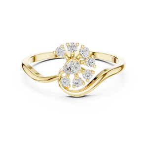 แหวนเพชรโมอิสฮาโลสีทองแท้10K เครื่องประดับชั้นดี - Product Image 5