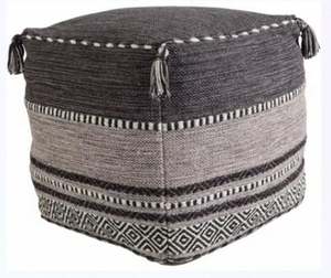 Pouf décoratif mural mobile en tissu coton et bambou, motif feuillage minimaliste, rembourré de balles en PU, fait main, pour chambre et salon - Product Image 1