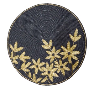 Mantel individual con cuentas Les-Ottomans, diseño Pinwheel Bliss, mantel individual de Saro Lifestyle, mantel individual Shamrock Coquette Bow para mesa - Product Image 6