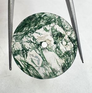 หน้าปัดนาฬิกา A K Gems Natural Mossagate สีขาวทรงแบน ขนาด 31.50 มม. รูปทรงกลม หนา 0.60 มม. ขัดเงาด้านเดียว (อัญมณีและหิน) - Product Image 3