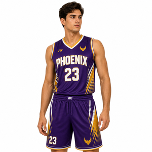 Premium Basketball Uniform Jersey <b>Shorts</b> Set Sublimation Custom Design Sportswear Breathable Fabric for Professional Teams - Product Image 1