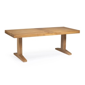 Mesa de Comedor Rectangular Moderna de Madera Maciza con Patas en T, Portátil, Impermeable, Ecológica, Duradera, Diseño Minimalista para Hogar, Hotel, Oficina - Product Image 1