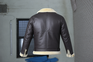 <b>Men's</b> Genuine Leather <b>Jacket</b> with Stand Collar and Front Logo-Waterproof Heated Eco-Friendly Winter Streetwear Leather <b>Jacket</b> - Product Image 2