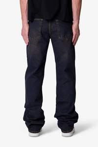 Jeans en denim pour homme de haute qualité, personnalisés en coton, marque américaine Highstreet, taille mi-haute, coupe évasée, respirants, délavage noir, style Y2K - Product Image 5