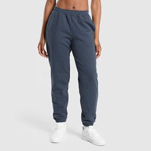 Pantalones de gimnasio de cintura media con diseño personalizado para mujer Pantalones de chándal de punto de algodón de ajuste regular con cordón y Frente plano para el invierno - Product Image 1