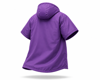 Parka de Natación con Capucha Larga Impermeable Unisex Personalizada, Bata de Cambio de Secado Rápido, Chaqueta de Surf de Manga Corta con Cremallera Completa, OEM