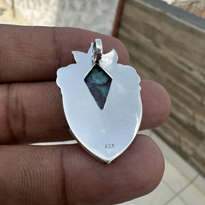 Colgante de Plata de Ley 925 con Diseño de Sobiz, Forma de Cometa, Bisel de Cobre, Turquesa y Azul Púrpura, Estilo Tribal Vintage, Venta al por Mayor - Product Image 4