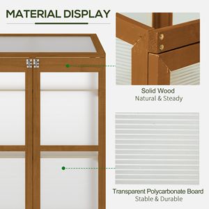 Serra in legno 30''L x 24''W x 44''H, mini fioriera marrone per orto, serre e ambienti da giardino - Product Image 6