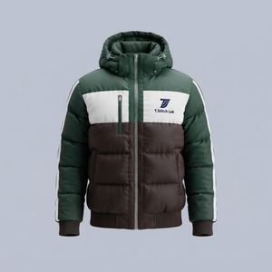Fournisseur direct d'usine, dernier design, logo personnalisé, veste matelassée pour homme, vêtements décontractés écologiques, style streetwear - Product Image 3