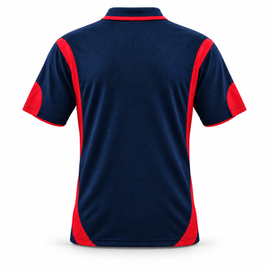 Polo en coton pour homme, color block, col contrastant, manches courtes, style streetwear, finition douce, vêtements décontractés d'été, OEM - Product Image 2