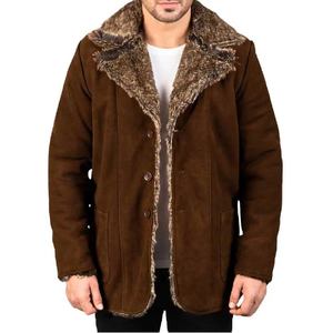 Abrigo de Cuero Premium con Forro de Piel para el Invierno, Diseño Elegante y Comodidad Superior para un Estilo Moderno en Clima Frío para Hombres - Product Image 1