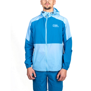 Trendy Windbreaker Short <b>Set</b> Men Lightweight Summer Breathable Fitness Running Training Two Piece <b>Set</b> - Product Image 1