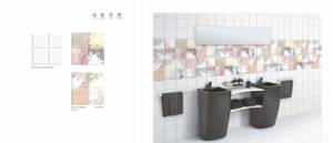 Carreaux muraux décoratifs en céramique imprimés numériquement, effet aléatoire, blancs 300x300, pour salle de bain, hôtel, sanitaires, bureau - Product Image 5