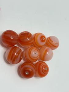 Handmade Round Marbled <b>Red</b> White Glass Beads Assorted Swirl Pattern Lampwork Conifer Brand Jewelry Making Crafts <b>Beading</b> - Product Image 2