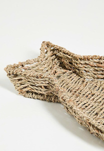 Plateau décoratif en forme de poisson, plateau de service tissé, style côtier, écologique, en fibres naturelles, décoration intérieure, design artistique unique - Product Image 2