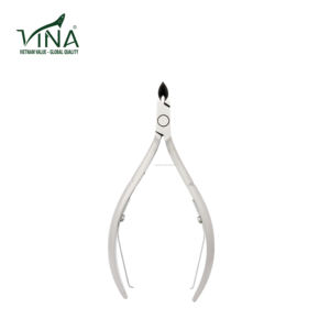 Vina VNC-02 pince à cuticules grise en acier inoxydable durable mâchoire pointue utilisation quotidienne pour le nettoyage des ongles et des cuticules - Product Image 4