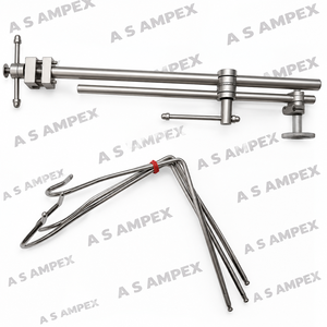 Rétracteur hépatique semi-rigide laparoscopique Nathanson à 3 crochets, instruments réutilisables, manuel, en acier inoxydable, kit d'instruments C-Tick - Product Image 1