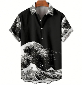 Camisa Hawaiana Personalizada de Manga Corta con Estampado Marino, Camisa Casual de Verano con Botones para Hombre - Product Image 2
