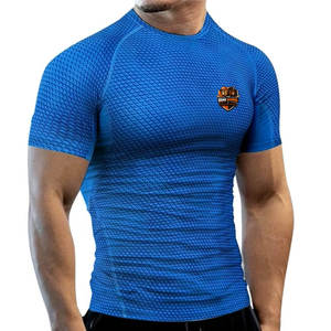 Camiseta de Compresión Profesional, Transpirable, Ligera, de Manga Corta, de Secado Rápido y Ajuste Delgado para Entrenamiento de MMA y Sesiones de Gimnasio - Product Image 2