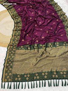Premium Collection Banarasi Soft-Silk with Gold-Zari Flower Weave All-Over Body & Rich Zari Pallu Saree Woman Fashion - Product Image 3
