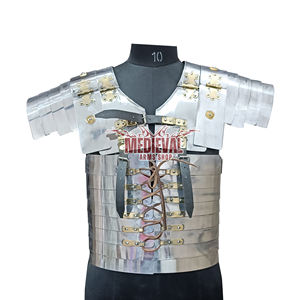 Lorica Segmentata Romaine Faite à la Main en Acier Doux, Cuirasse de Légionnaire Romain avec Sangles en Cuir Réglables, Costume de Reconstituant Taille Adulte - Product Image 1