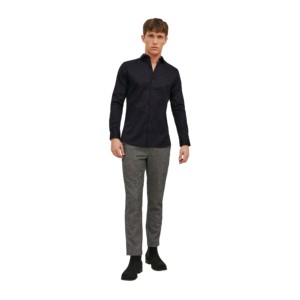 Camisas Casuales de Algodón/Poliéster 100% al por Mayor, Cuello Alto, Manga Larga, Camisas Formales de Oficina para Hombre - Product Image 2