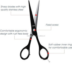 Ciseaux de coiffure professionnels pour droitiers, en acier japonais, à lame droite, pour usage en salon, avec manche en acier inoxydable, pour salon de coiffure - Product Image 5
