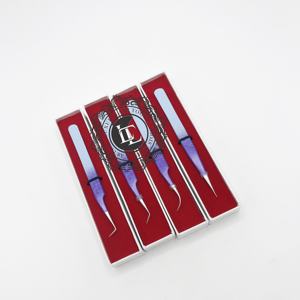 Pince à cils professionnelle Ombre Silver Point Outil d'extension en acier inoxydable de haute qualité avec revêtement en poudre - Product Image 3