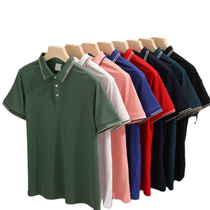 Wholesale Luxury Men's Solid <b>Blue</b> Short Sleeve Knitted <b>Polo</b> <b>Shirt</b> Casual Regular Fit Button Design Printing High Quality <b>Shirts</b> - Product Image 6