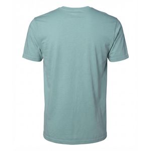 Camiseta de Manga Corta para Hombre, Cuello Redondo, Color Azul Claro, Algodón Suave, Informal, Básica, Ligera, Transpirable, para Uso Diario en Verano - Product Image 2