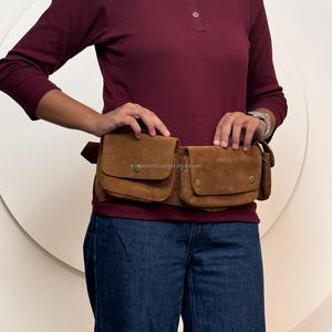 Nuevas Riñoneras de Cuero Genuino Hechas a Mano con Múltiples Bolsillos y Correa Ajustable, Riñoneras Utilitarias de Cuero Unisex Estilo Occidental - Product Image 2