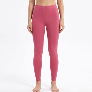 Trendy Women Yoga <b>Leggings</b> Elastic Waist Solid <b>Pattern</b> High Quality Eco-Friendly Lightweight Breathable Spandex/Polyester Modern - Product Image 1