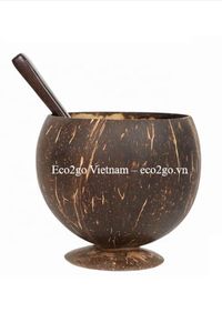 Natural Coconut Shell Cups | Handmade Eco-Friendly Drinking Cups for Home Kitchen & Tropical Decor | Eco2go Vietnam - Product Image 2