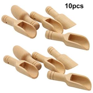 Cuillère de cuisine classique en bois écologique avec longues et petites poignées pour café, farine, sucre, riz, épices - Product Image 2