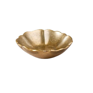 <b>Large</b> Aluminum Gold Wavy Serving <b>Bowl</b> Modern Decorative Metal <b>Bowl</b> for Home Kitchen Dining Party Events - Product Image 4
