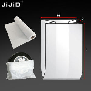 JIJID Custom Impresso Tire Storage Bags Padrão Roll-up Tire <span class=keywords><strong>Bag</strong></span> PE plástico branco pneu rolo saco - Product Image 6