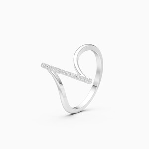 Anillo Kada con Diamante Cultivado en Laboratorio, Elegante Motivo Rectangular, 0.30 Ct, en Oro Amarillo, Blanco y Rosa de 9K - Product Image 2