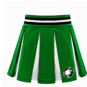 Kelly Green Pleated Cheerleading Skirt for Women High Waist Athletic Team Uniform Dance Performance Training Competition - Product Image 1