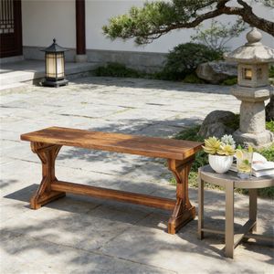 Banc en bois d'extérieur pour jardin, terrasse, porche ou parc - Product Image 1