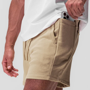 Pantalones Cortos de Hombre de Color Sólido con Cordón Ajustable, Cintura Media, Estilo Casual, Tejido de Tela, Impresión Digital Ecológica, Servicio OEM - Product Image 3