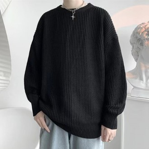 Maglioni da uomo Casual di base larghi lavorati a maglia 3 colori IS-TS91 Design - Product Image 1