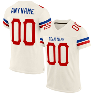 เสื้อฟุตบอลอเมริกันแบบสั่งทำพิเศษ OEM พร้อมงานปัก ไซส์ใหญ่สำหรับผู้ใหญ่ ป้องกันแบคทีเรีย ระบายอากาศได้ดี แห้งเร็ว คอวี - Product Image 5
