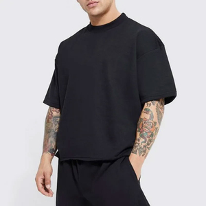 เสื้อยืดคอตตอนหนาน้ำหนักมากสำหรับผู้ชาย หนักพิเศษ 300gsm ทรงโอเวอร์ไซส์ ไหล่ตก คอกลม ทรงบ็อกซี่ - Product Image 1