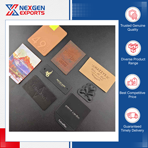 Étiquettes de bagages en cuir PU de qualité supérieure, style moderne et luxueux, avec motif de lettres personnalisable pour sacs, vêtements et chaussures - Product Image 2