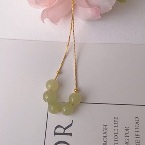 Collar de Plata S925 con Cuentas de Estilo Acuático Sonriente, Inspirado en el Verano, Estilo INS, Natural, de Hotan Yuqing, Versátil y a la Moda, para un Público Limitado - Product Image 3