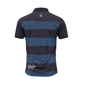 Camisetas de golf para hombre de tela de poliéster transpirable de alta calidad OEM con estampado por sublimación, elegantes y frescas, multicolor. - Product Image 4