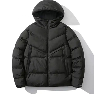 Chaqueta de Invierno para Hombre, Acolchada, con Bloques de Color, Cuello Alto, Cierre de Cremallera, Bolsillos Frontales, Informal, Gruesa, con Relleno de Poliéster, Resistente al Viento - Product Image 4