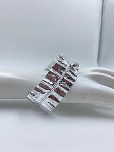 Intricately Carved Silver <b>Charm</b> <b>Bracelets</b> Unique Handmade Bangles <b>for</b> Stylish Special Occasions Fashion Jewelry - Product Image 2