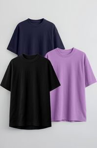 Camiseta de Algodón Puro de Alta Calidad, Corte Regular, Talla Grande, Personalizable, Manga Corta, para Hombre - Product Image 3